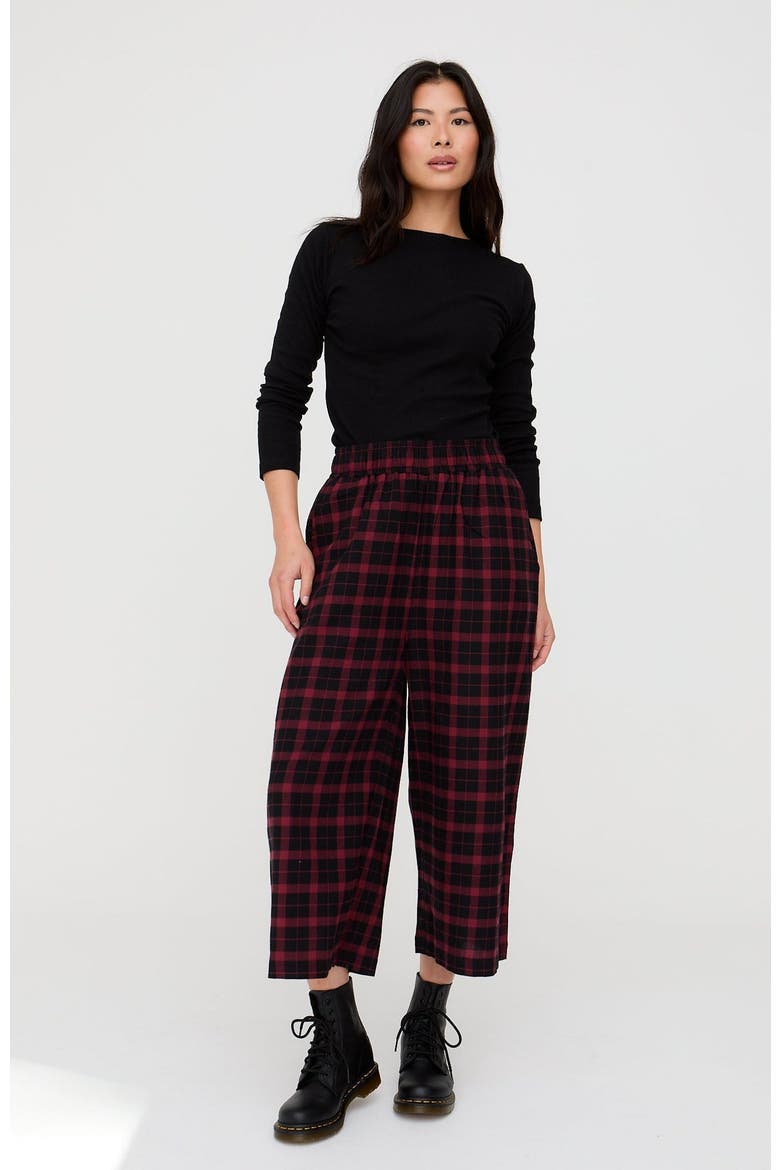 Organic Cotton Judy Crop Trousers, Alternate, color, Red