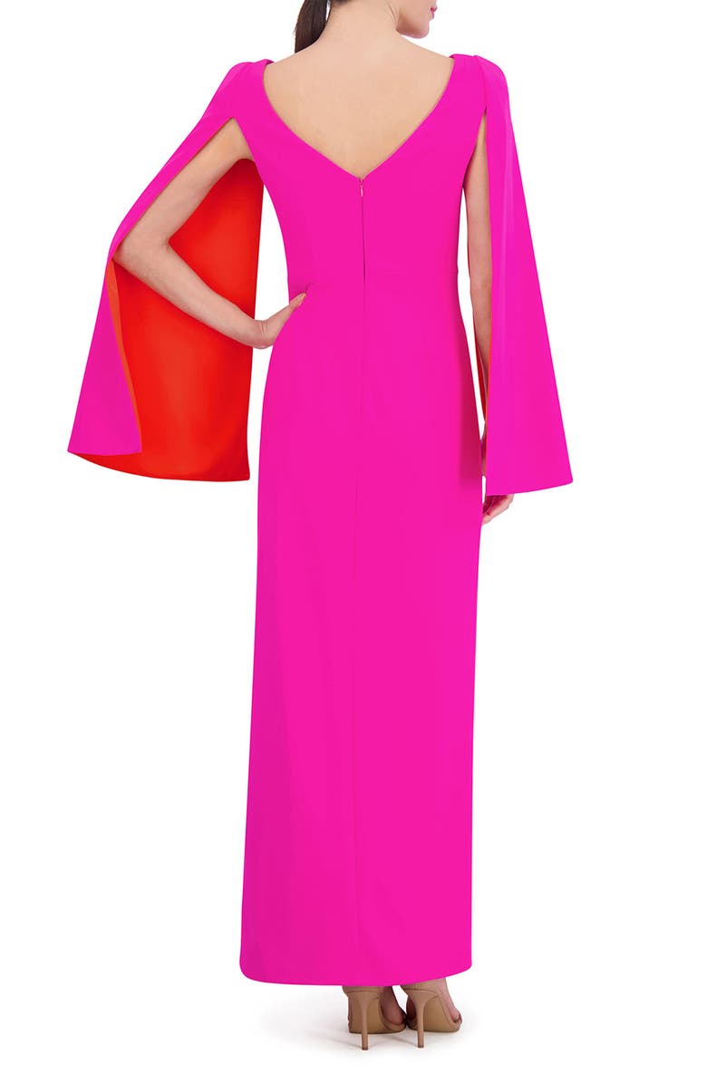 Vince Camuto Long Sleeve Capelet Scuba Crepe Dress, Alternate, color, 