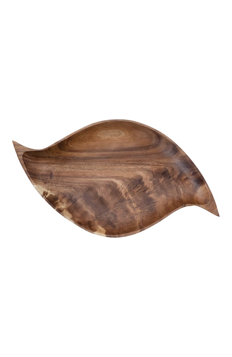 Storied Home Acacia Wood Tray, Abstract Shaped, Main, color, 