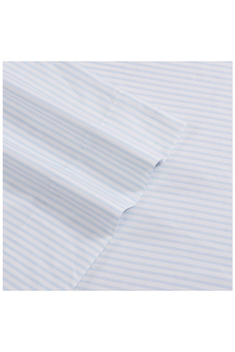 Ramona 4-Piece Blue Striped T300 Cotton Queen Sheet Set, Alternate, color, BLUE
