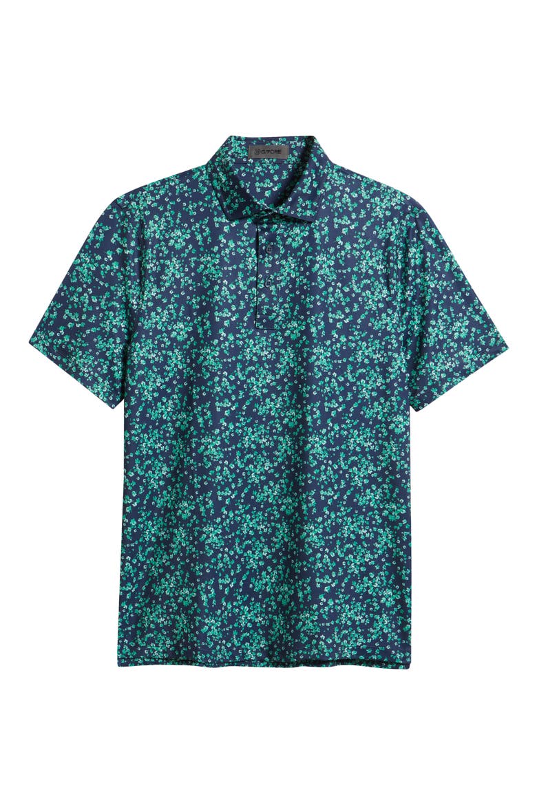 Ditsy Floral Tech Jersey Golf Polo, Alternate, color, CLOVER