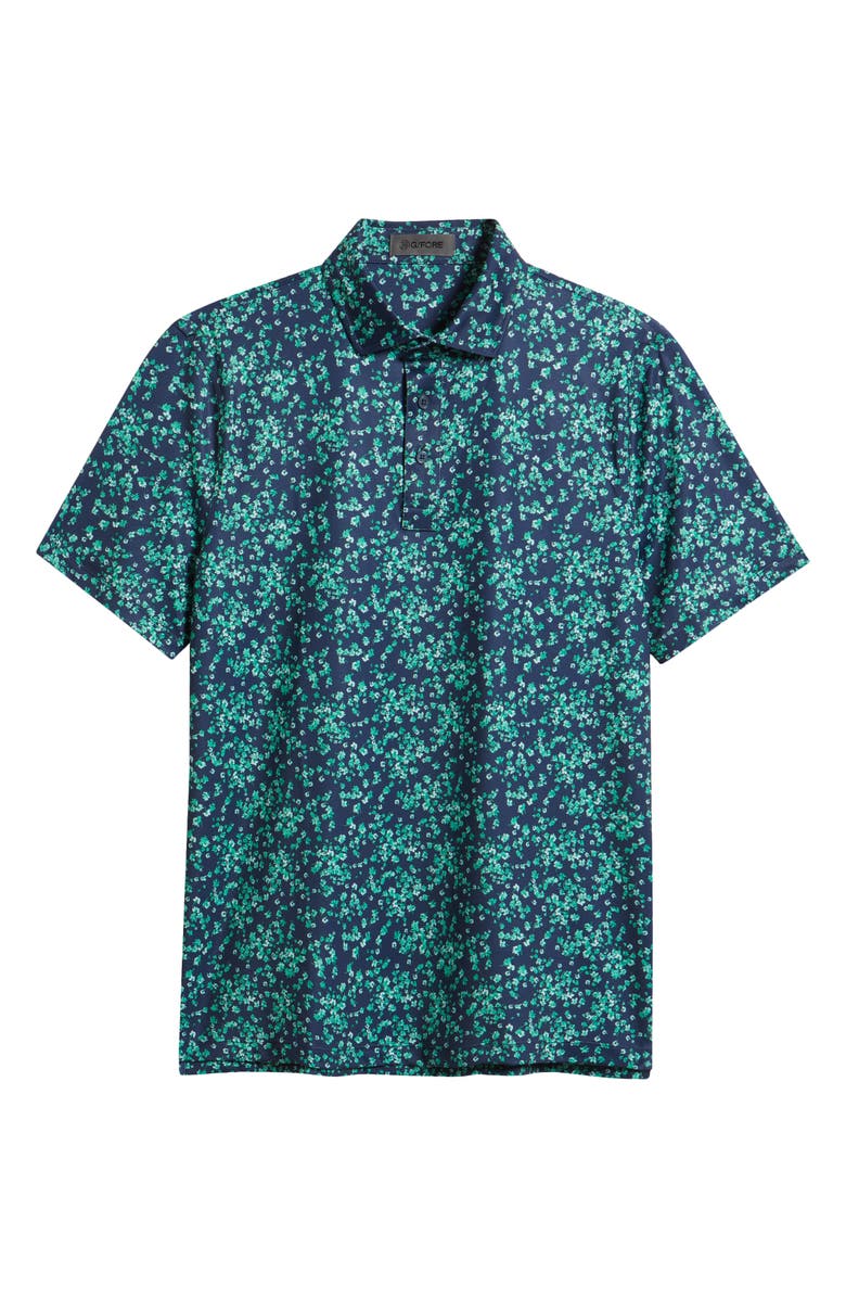 G/FORE Ditsy Floral Tech Jersey Golf Polo, Alternate, color, Clover