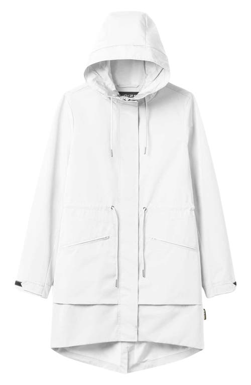 Noize Mid Length Rain Coat In White