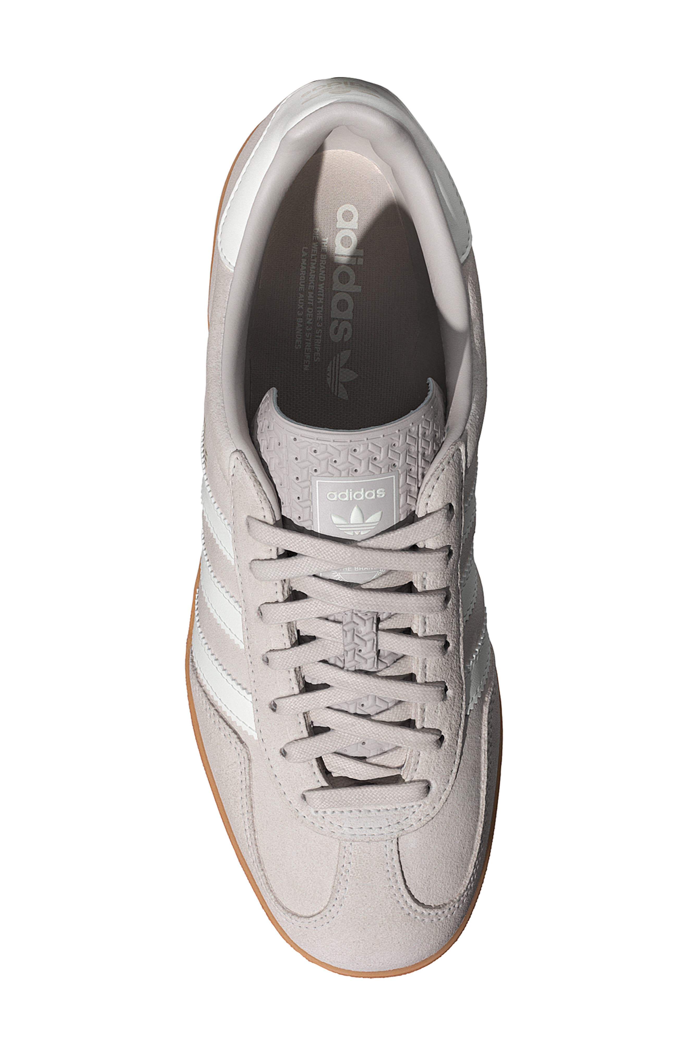 adidas Gazelle Indoor Sneaker, Alternate, color, Chalk Pearl/ Core White/ Gum