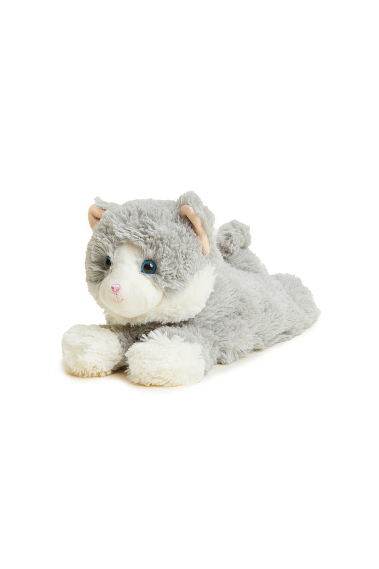 Laying Down Gray Cat Plush Toy, Main, color, Medium Gray