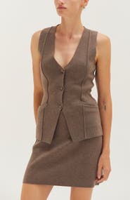 CRESCENT Jacquard Knit Vest