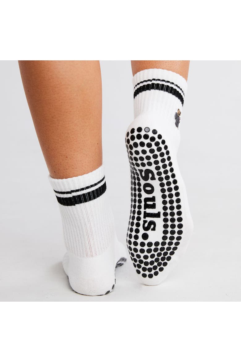Cocktail Teddy Grip Socks, Alternate, color, White