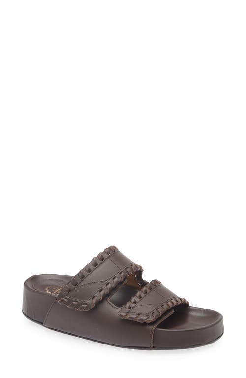 Atp Atelier Whipstitch Sandal In Walnut