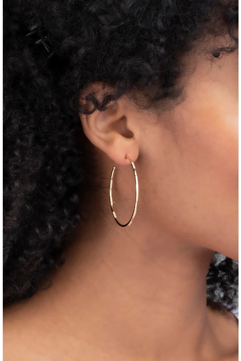 Kiera Section Hoop Earrings (Nordstrom Exclusive), Alternate, color, YELLOW GOLD