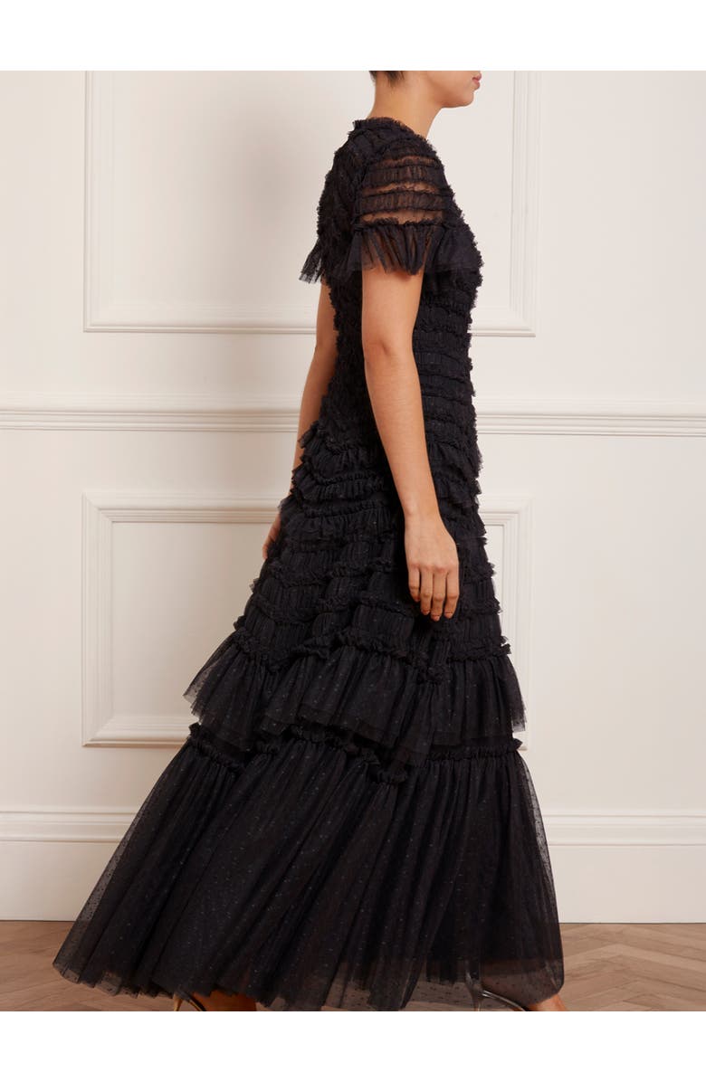 Needle & Thread Valentine Ruffle Maxi Dress, Alternate, color, Graphite