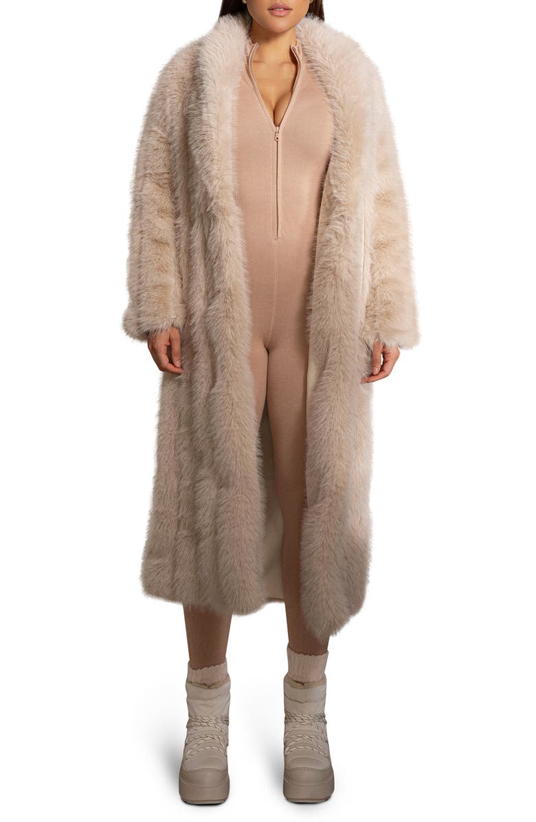 JLUXLABEL Manhattan Faux Fur Coat, Main, color, Beige