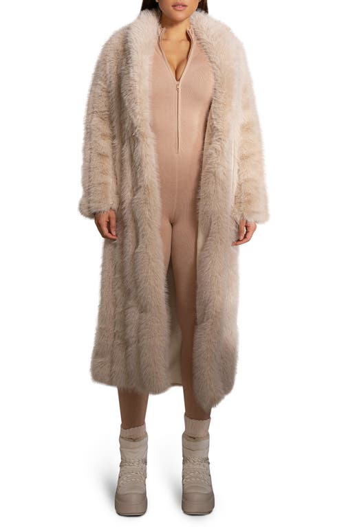 Jluxlabel Manhattan Faux Fur Coat In Neutral