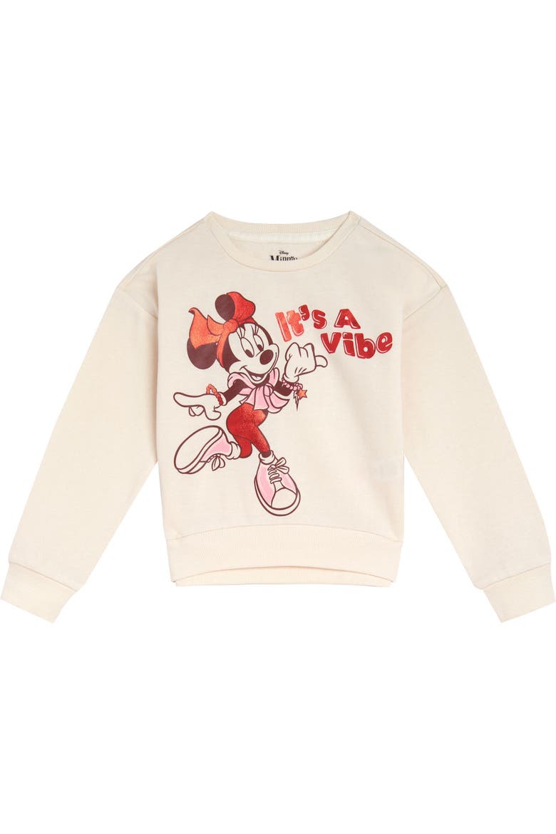 Minnie Mouse Fleece Sweatshirt and Leggings Set, Alternate, color, Off White Red Minnie
