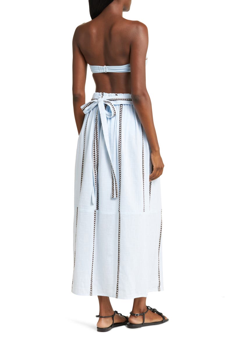 Tola Cotton Blend Cover-Up Maxi Skirt, Alternate, color, TUTU BLUE