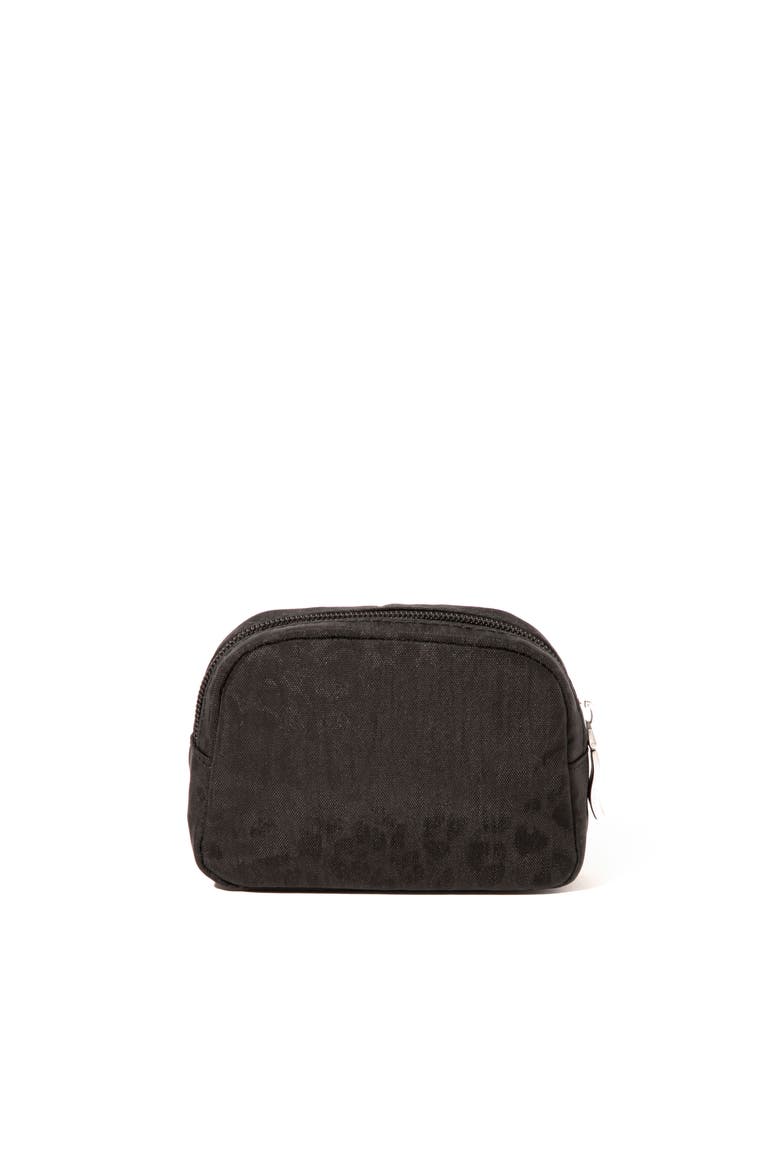 Mini Pocket Cosmetic Bag, Alternate, color, Black Cheetah Emboss
