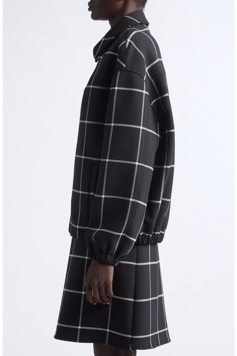 Windowpane Check Bomber Jacket, Alternate, color, BLACK/ HERITAGE WHITE