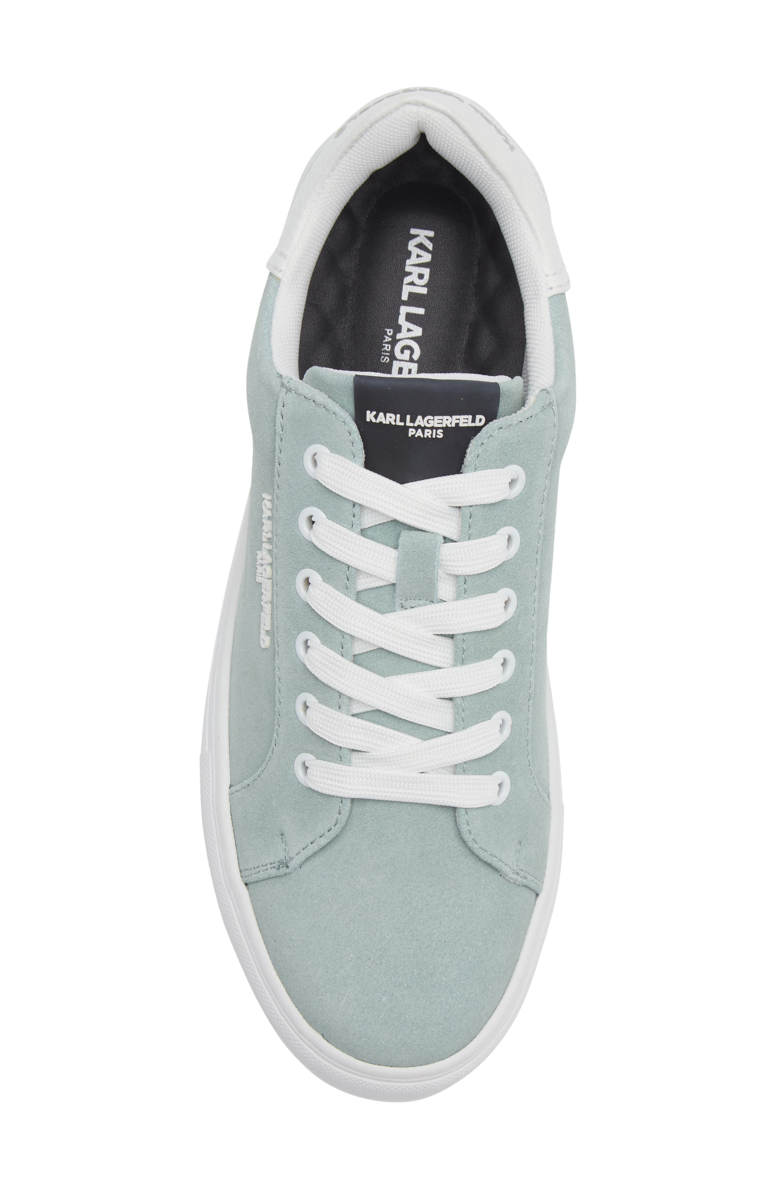 KARL LAGERFELD PARIS Suede Low Top Sneaker, Alternate, color, 