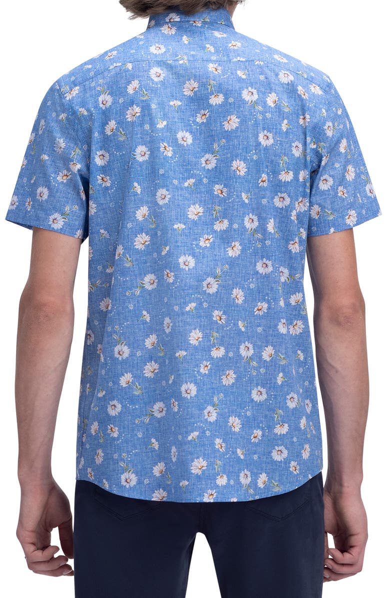 Bugatchi Classic Fit Short Sleeve Button-Up Shirt, Alternate, color, 