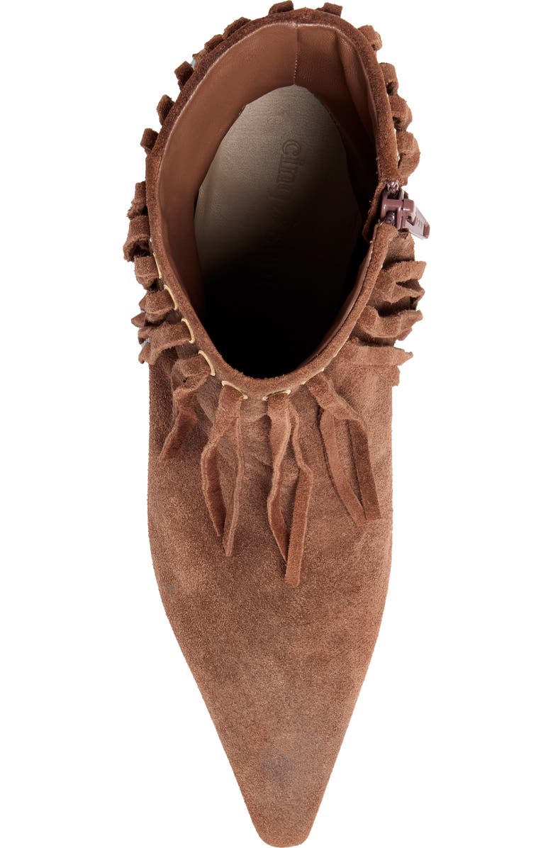 Cinq à Sept Sammy Fringe Bootie, Alternate, color, Dark Sepia