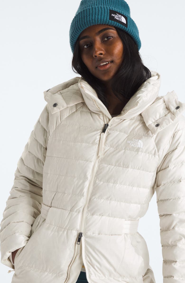 The North Face The Ruby Water Repellent 600 Fill Power Down Parka, Alternate, color, White Dune
