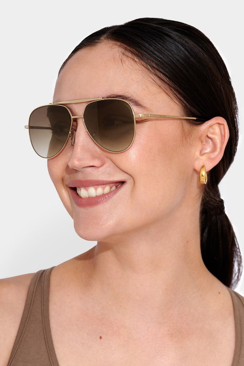Bali Sunglasses in Gold Metal, Alternate, color, Gold