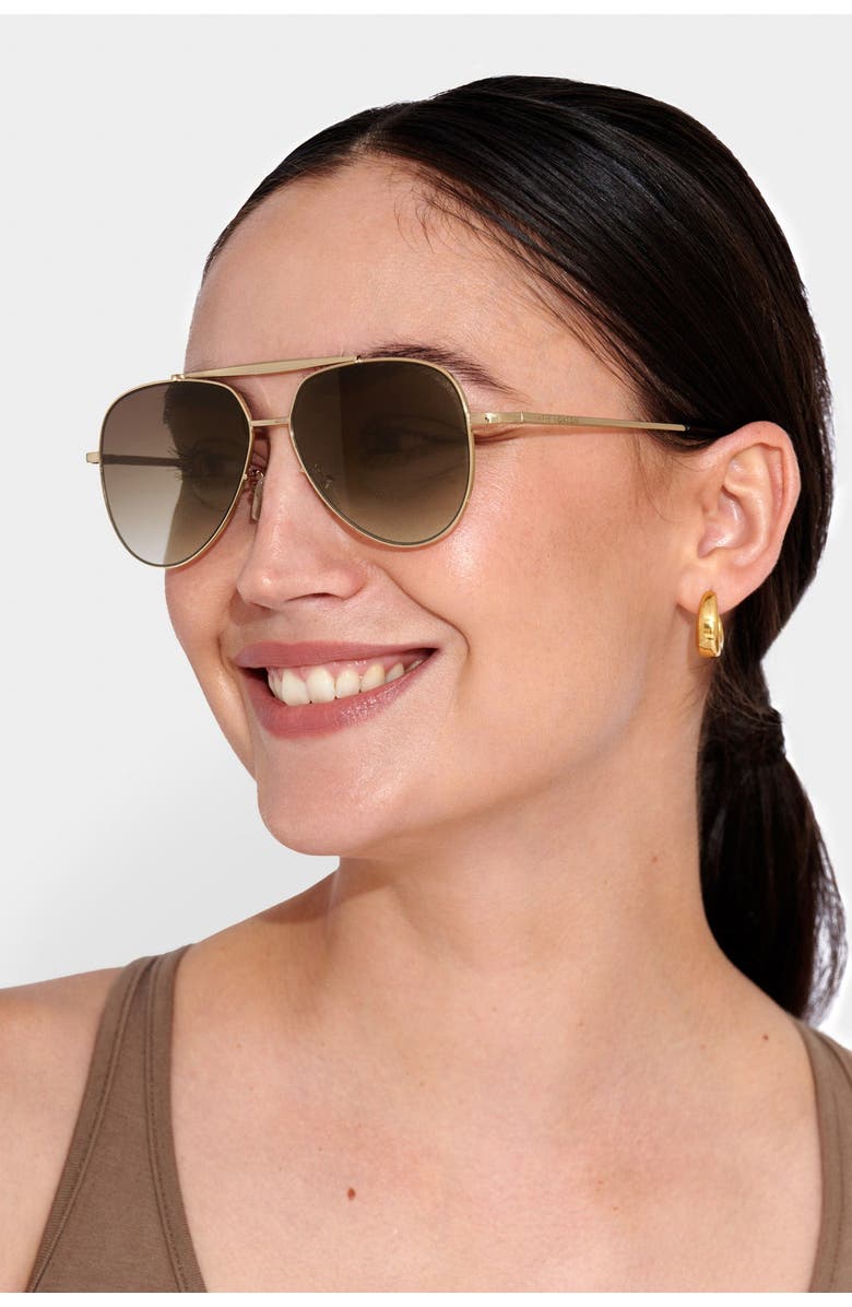 Katie Loxton Bali Sunglasses in Gold Metal, Alternate, color, Gold