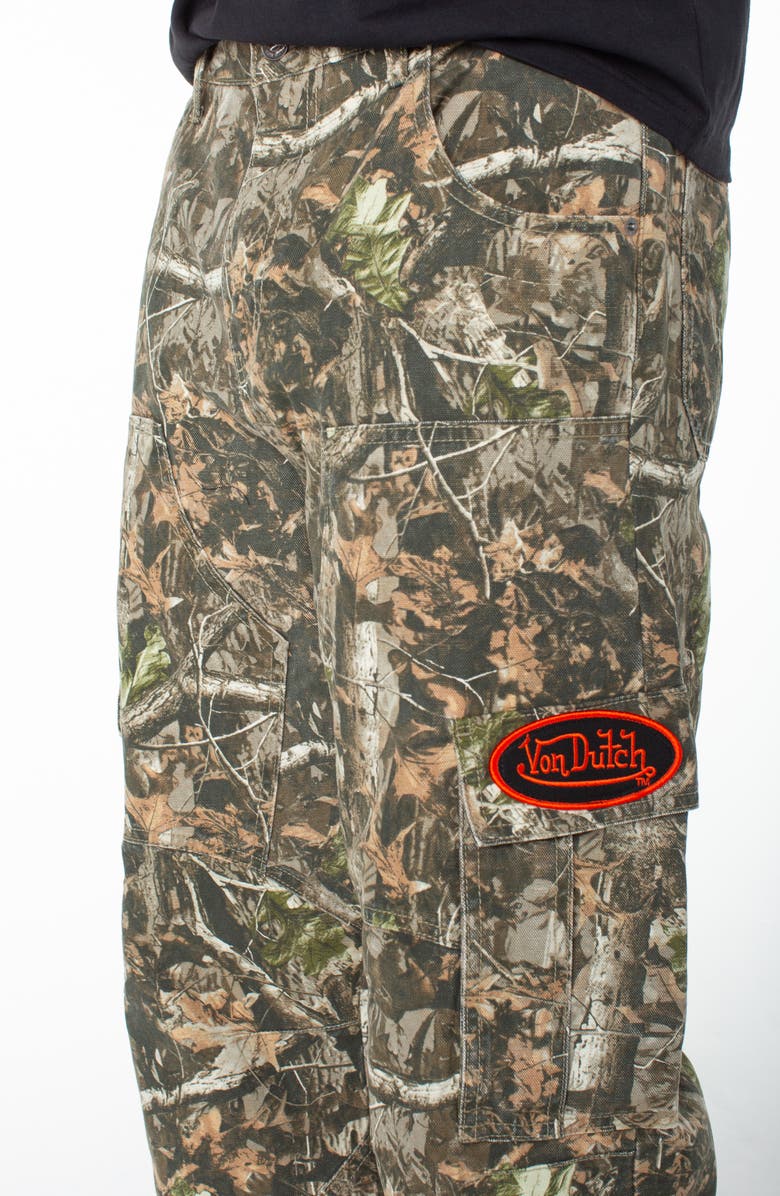 Von Dutch Baggy Straight Double Cargo Hunter Pant, Alternate, color, In The Woods