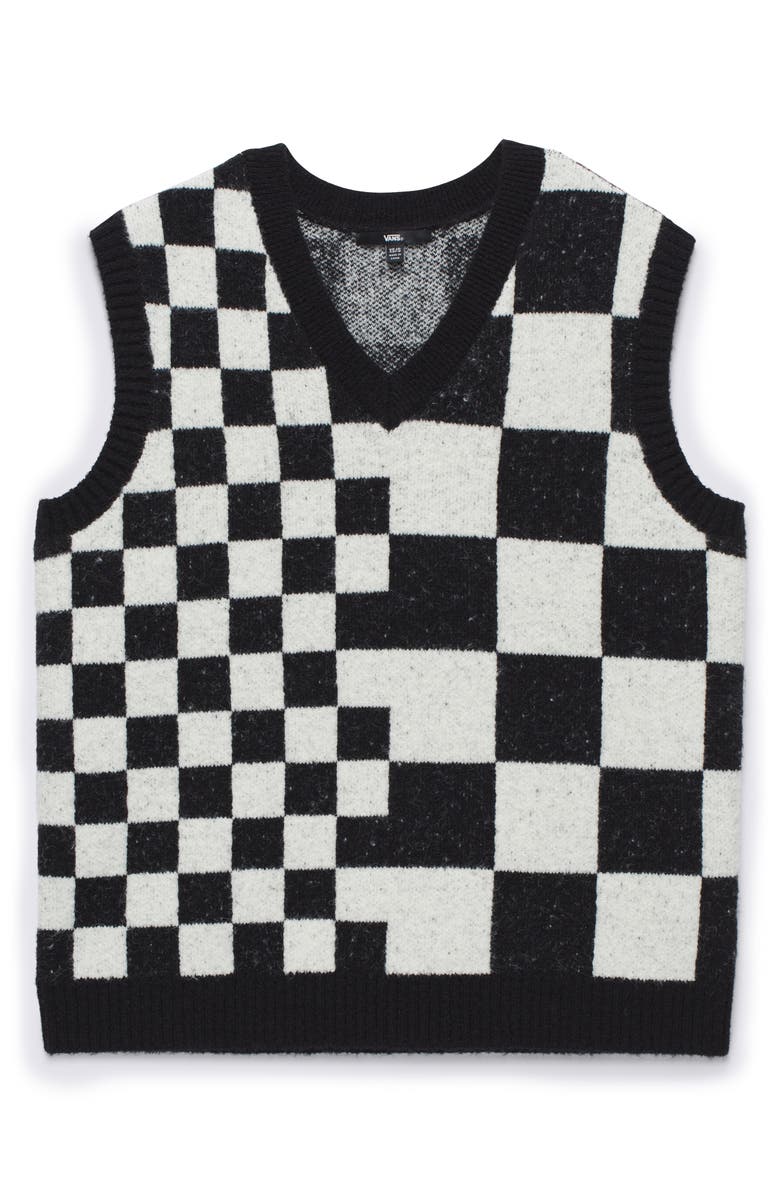 Vans Courtyard Checkerboard Sweater Vest, Alternate, color, 