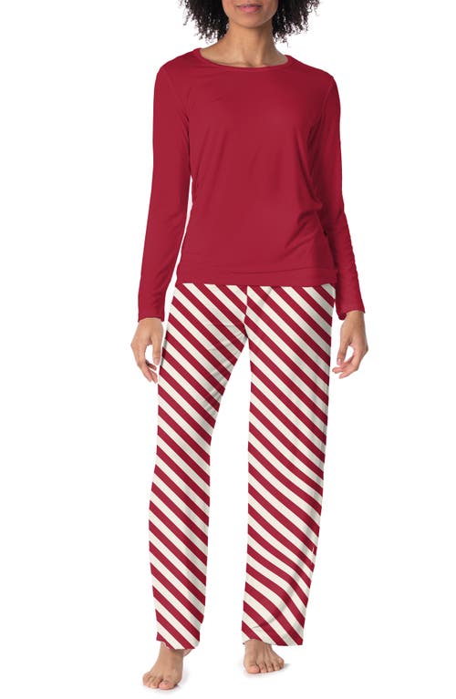 KicKee Pants Relaxed Fit Pajamas in Candy Cane Twist 