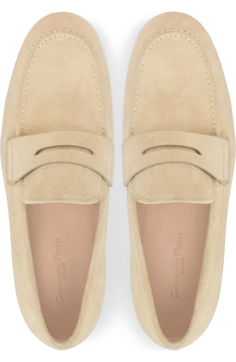 Gianvito Rossi Carlo Mocassin, Alternate, color, Brown Suede Leather