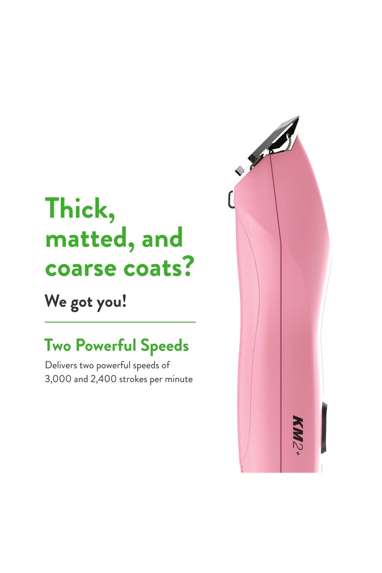 Corded Two-Speed Pet Clipper with 14-Foot Power Cord, Alternate, color, Pink