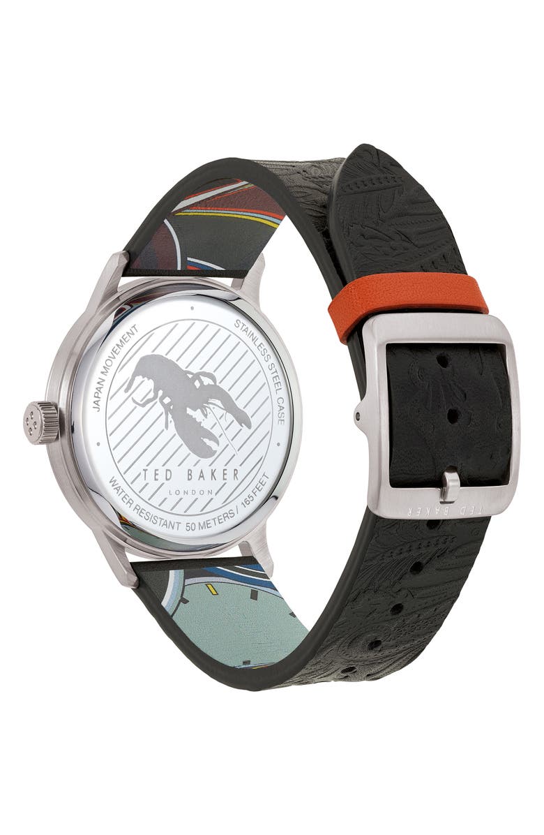 Ted Baker London Cosmop Leather Strap Watch, 40mm, Alternate, color, 