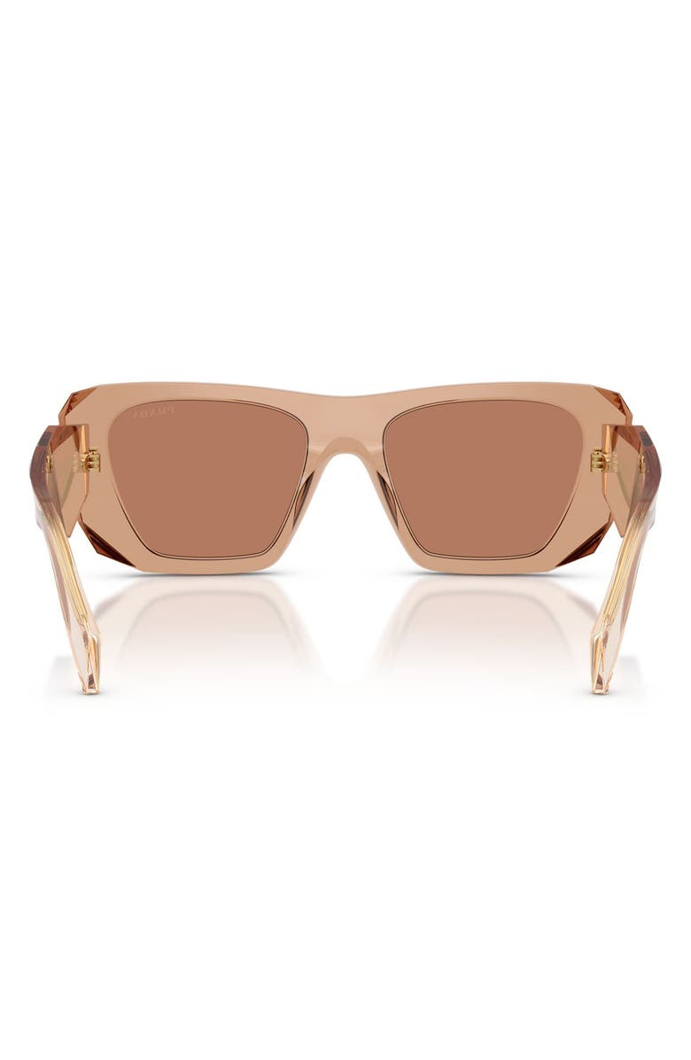 Prada 53mm Square Sunglasses, Alternate, color, Chocolate / Brown