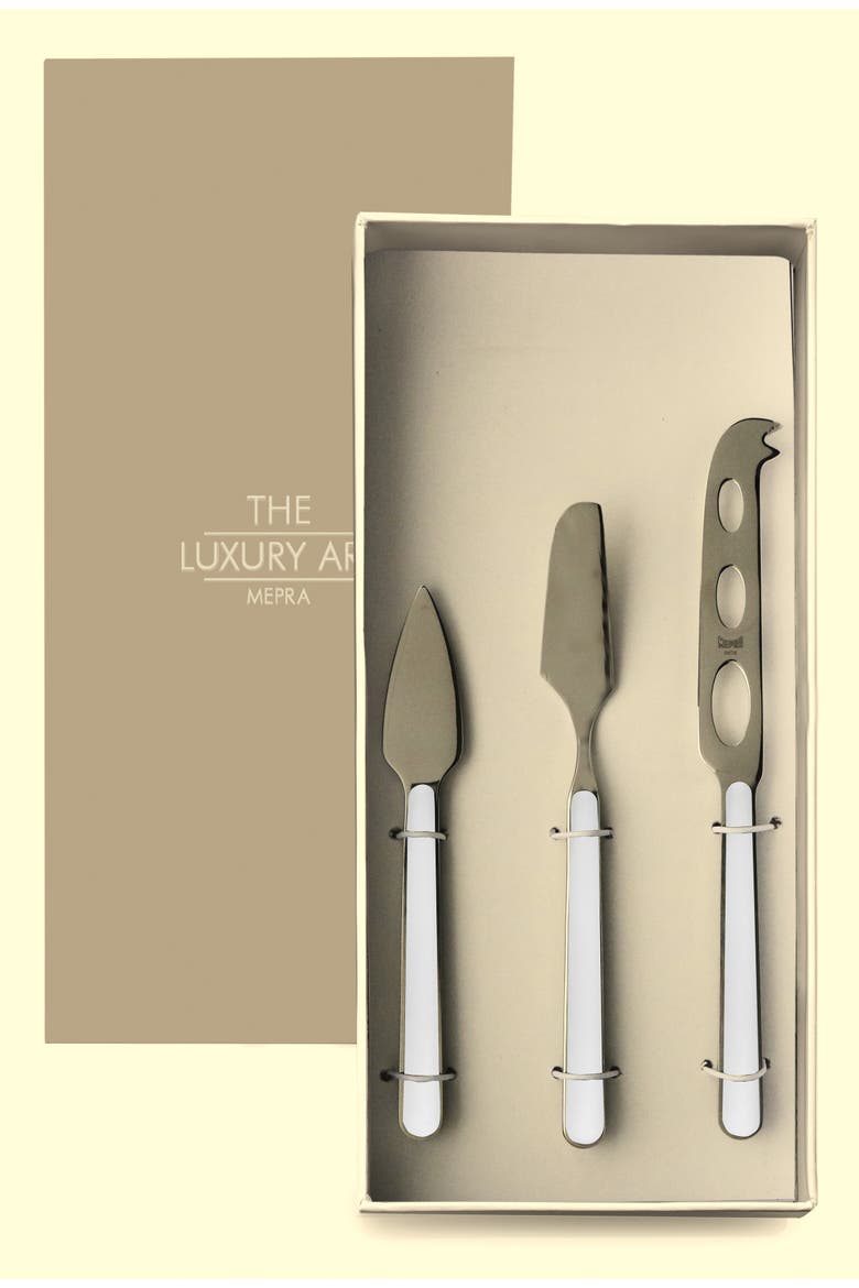 Fantasia Cheese Knives - 3 Pieces, Alternate, color, Porcelain
