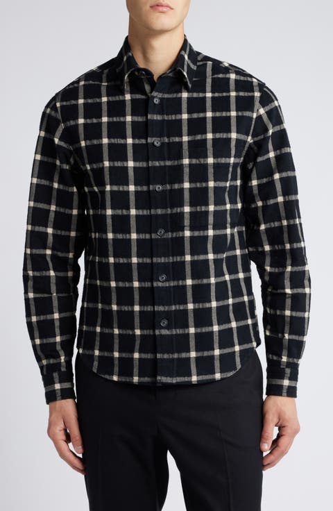 Owen Check Seersucker Button-Up Shirt
