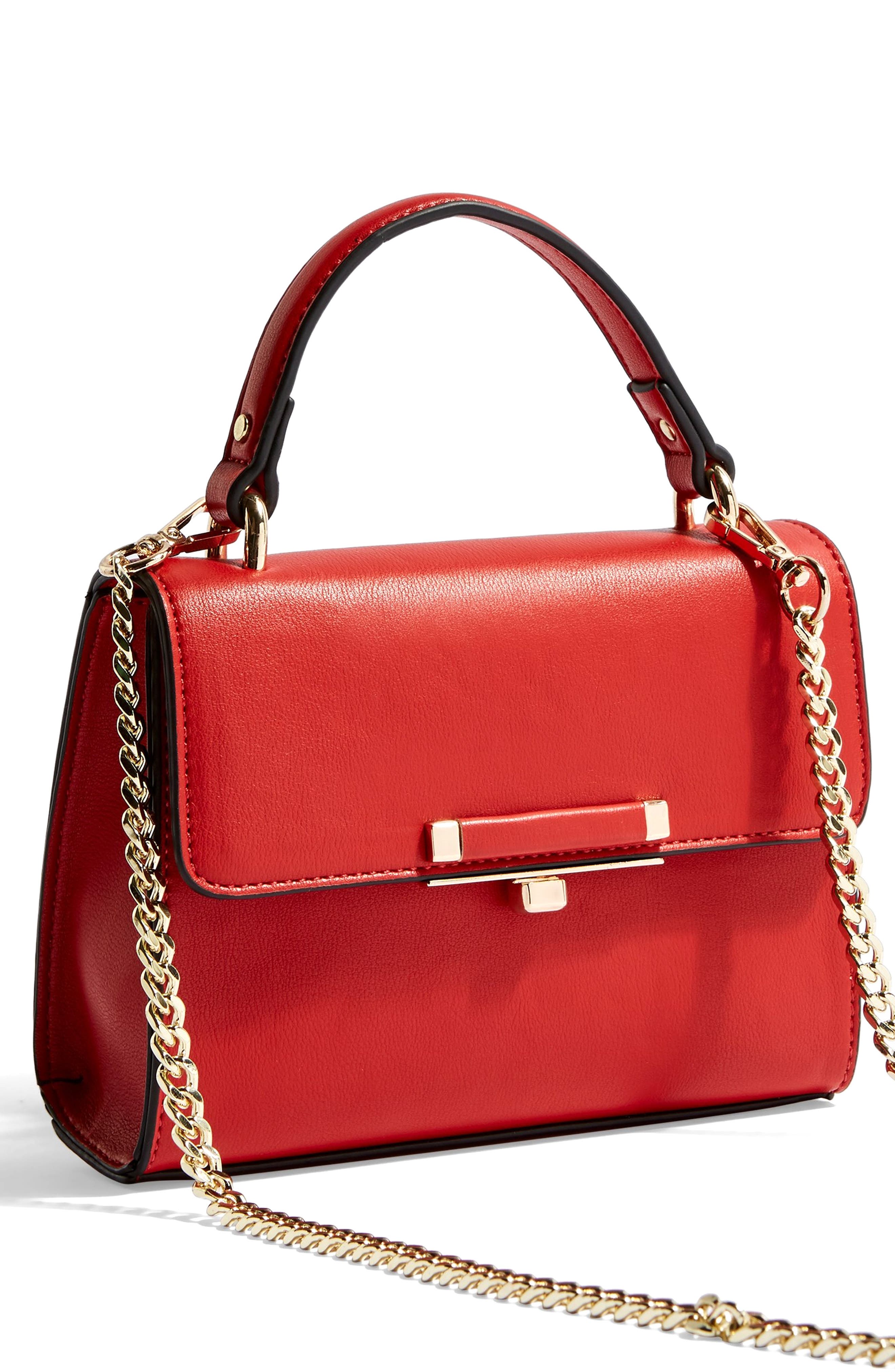 Topshop Mini Marissa Top Handle Bag, Alternate, color, 