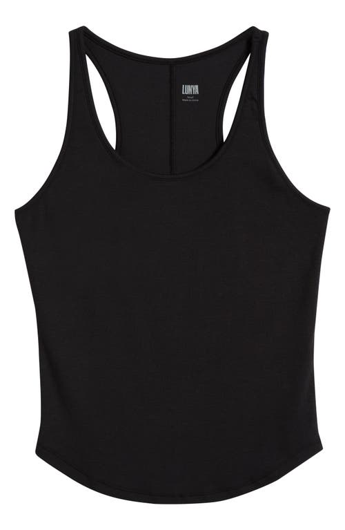 Lunya Soft Rib Racerback Pajama Tank In Black