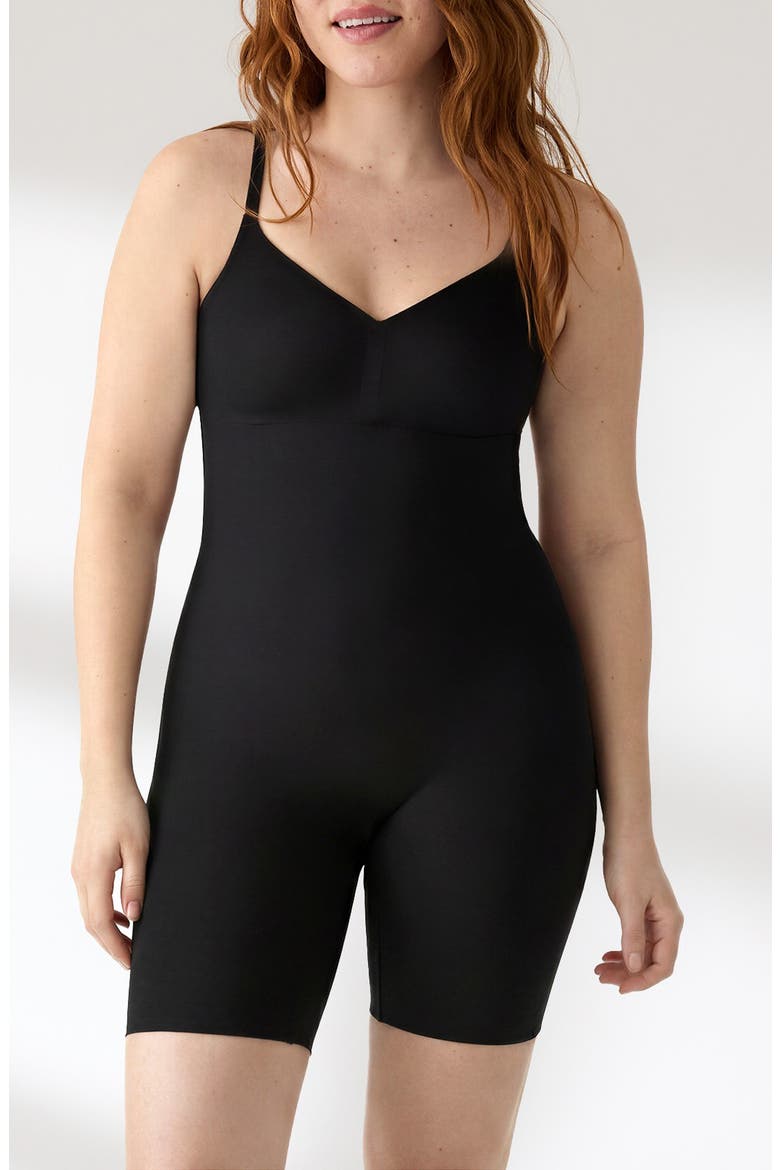 True Body Every Day Smoothing Romper, Main, color, BLACK