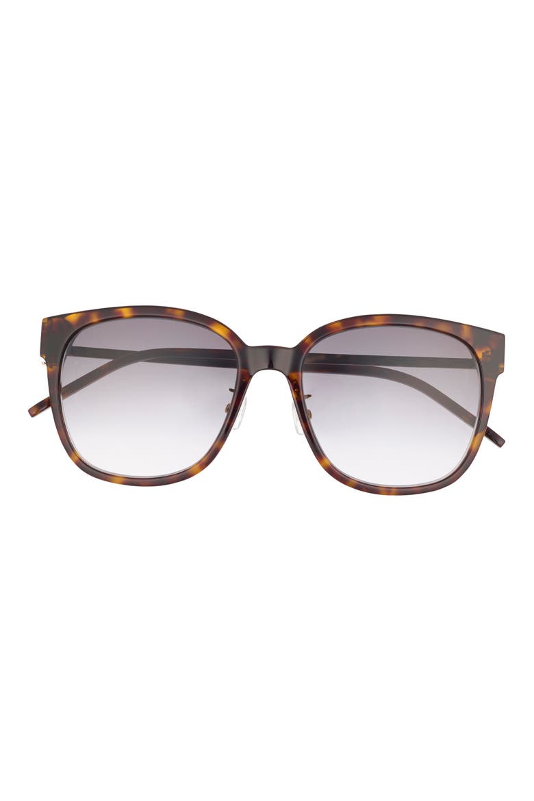 57mm Square Sunglasses, Main, color, HAVANA GOLD GREY