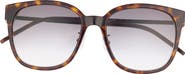 Saint Laurent 57mm Square Sunglasses
