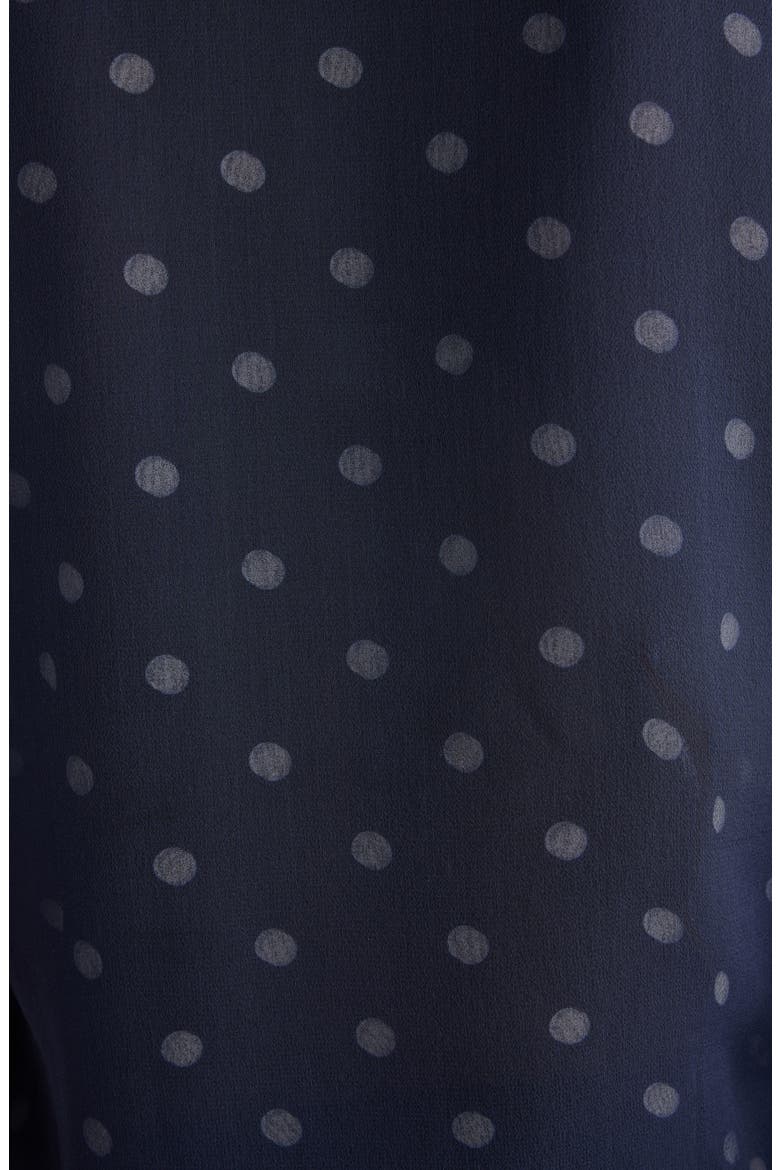 Takota Polka Dot Georgette Polo, Alternate, color, NAVY/ WHITE
