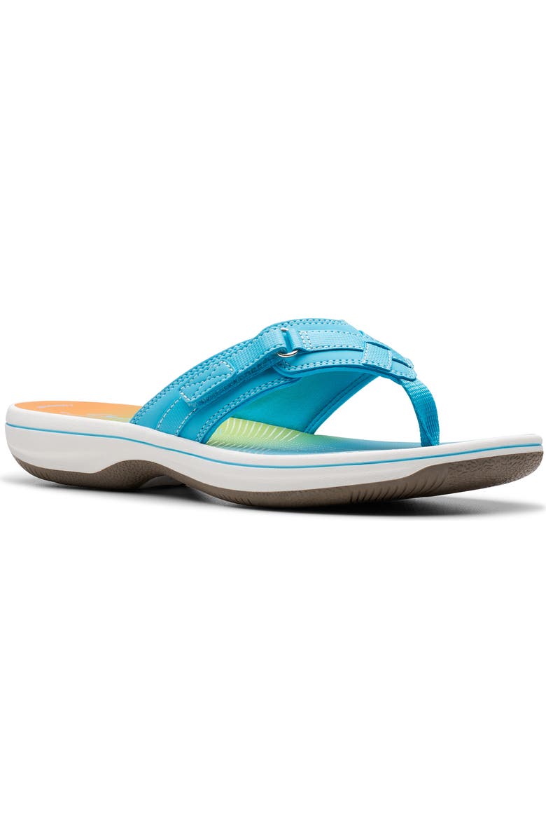 Clarks<sup>®</sup> Breeze Sea Flip Flop, Main, color, Turquoise Ombre