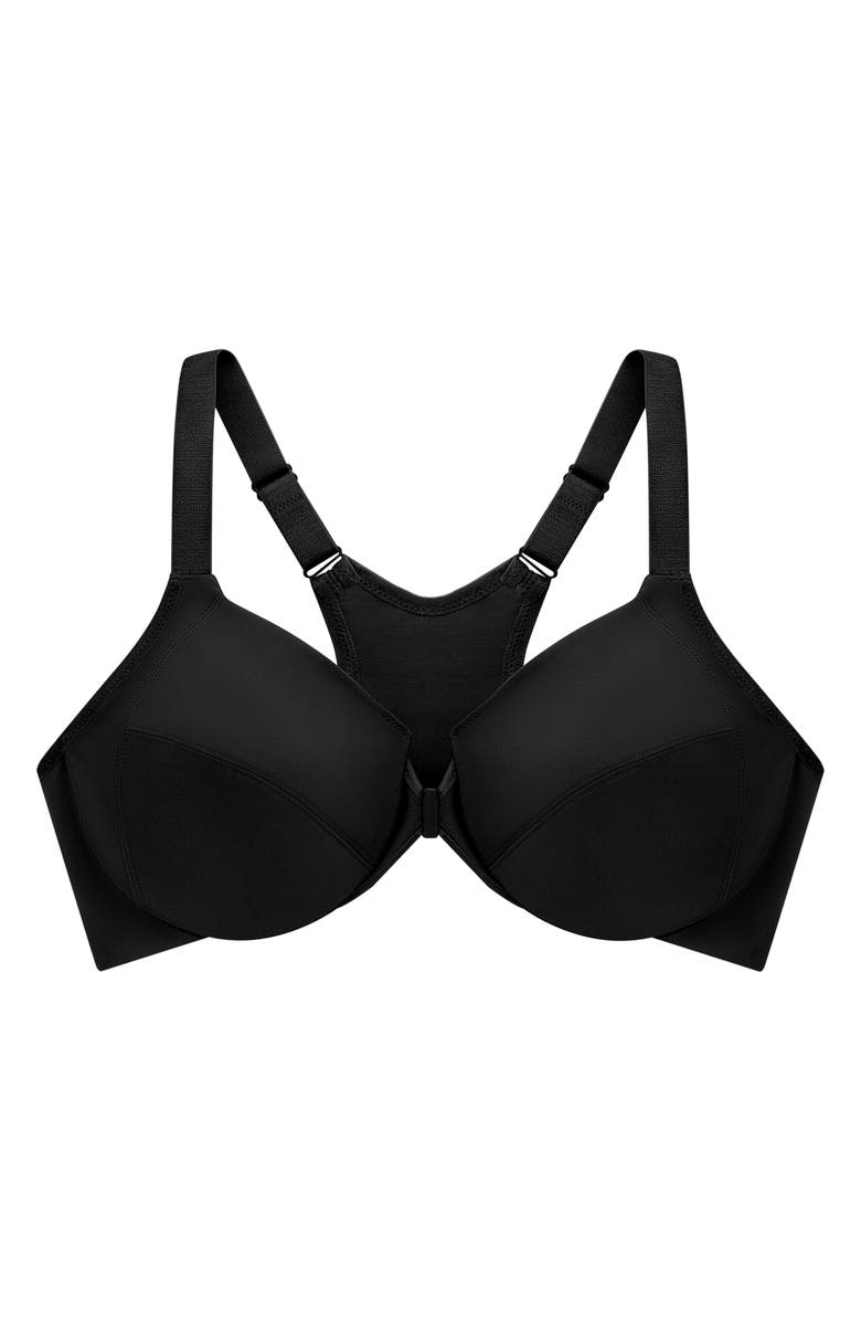 Glamorise WonderWire<sup>®</sup> Front Close Smoothing Underwire Bra, Alternate, color, Black