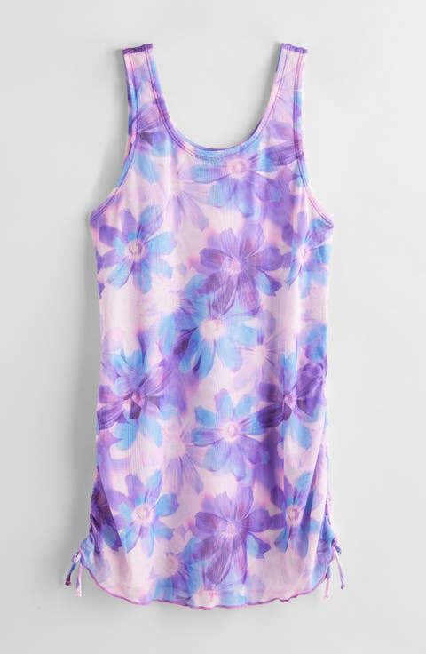 Kids' Print Mesh Cover-Up Tank Dress (Big Kid)