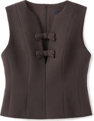 MANGO Bow V-Neck Vest