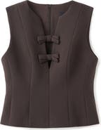 MANGO Bow V-Neck Vest