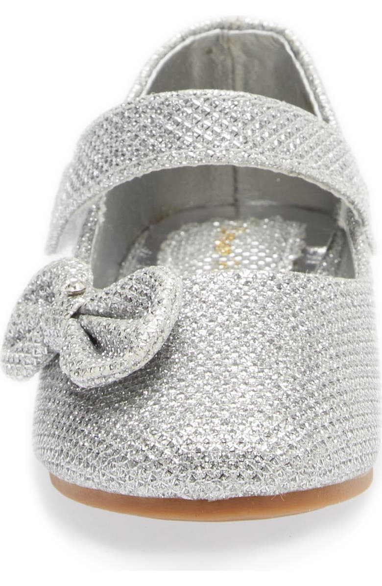 DREAM PAIRS Kids' Angel Crystal Bow Mary Jane, Alternate, color, Silver
