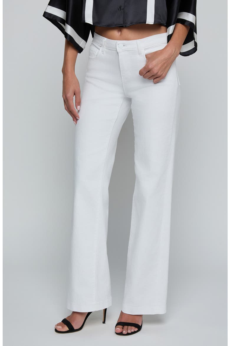 Joanne Wide Leg Jeans, Alternate, color, BLANC