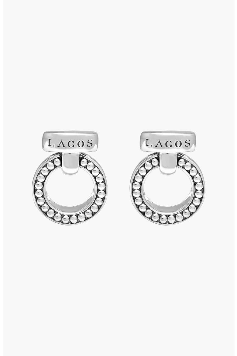'Enso' Caviar™ Clip Earrings, Alternate, color, SILVER