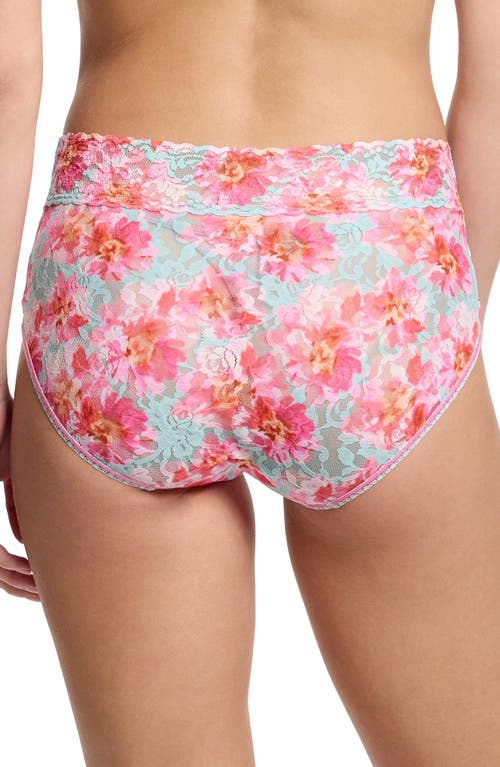 Hanky Panky Print Lace Briefs In First Bloom